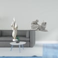 thumbnail image 2 of Escultura De Gato Con Plumas, Arte Moderno De Resina, Artesanía, Figura Decorativa, Adorno Para Oficina, Armario, Dormitorio, Sala De Estar, Chimenea, Regalo De Inauguración De La Casa., 2 of 8