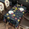 thumbnail image 2 of Pioneer Flower Floral Print Pattern Rectangle Tablecloth 60"x120", Waterproof Polyester Table Cloth, Wipeable Spillproof for Dining Camping Indoor Outdoor, 2 of 6