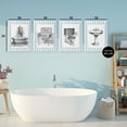 thumbnail image 3 of Stupell Industries Antique Bathroom Blue Stripes 4 Piece Canvas Wall Art Set design by Lettered and Lined, 24 x 16, 3 of 7