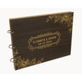 thumbnail image 7 of Darling Souvenir Personalized Engraved Laser Cut Wedding Guest Book Wooden Cover Sign-in Book Registry Guestbook Scrapbook-MH, 7 of 7