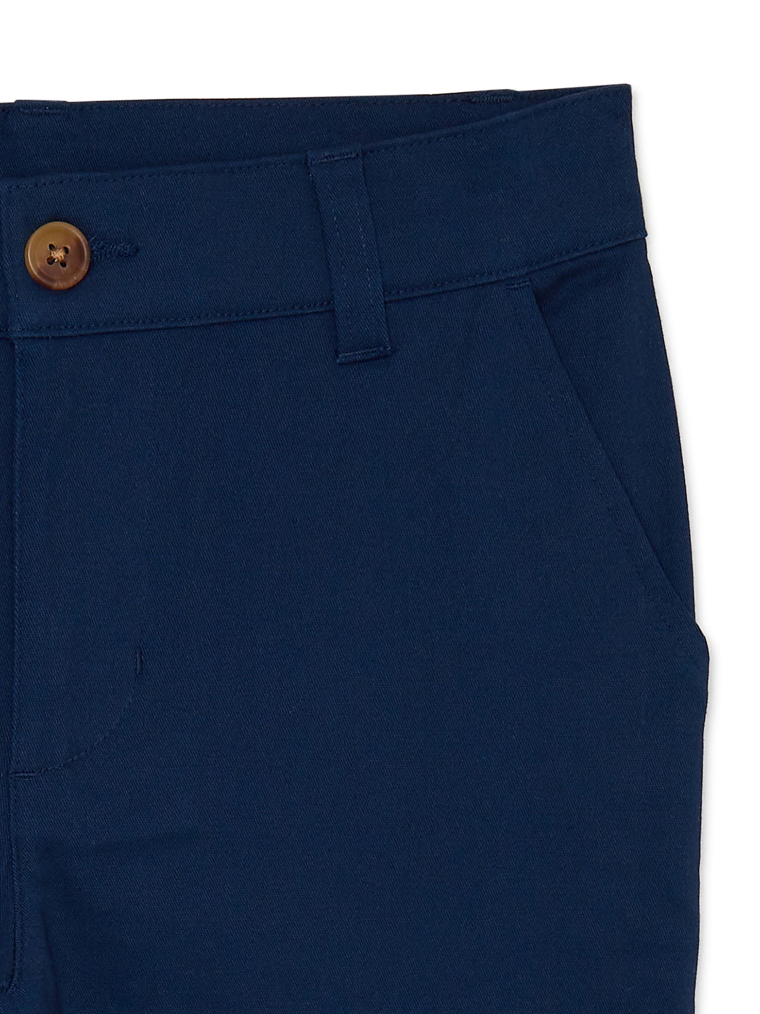 Wonder Nation Boys School Uniform Flat Front Shorts, 2-Pack, Sizes 4-18 & Husky