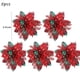 thumbnail image 3 of Flores de Navidad de 5 piezas, cabezas de flores artificiales Rojas, doradas y azules, decoraciones para el árbol del hogar, guirnalda DIY para fiesta de Navidad, suministro 2023, 3 of 4