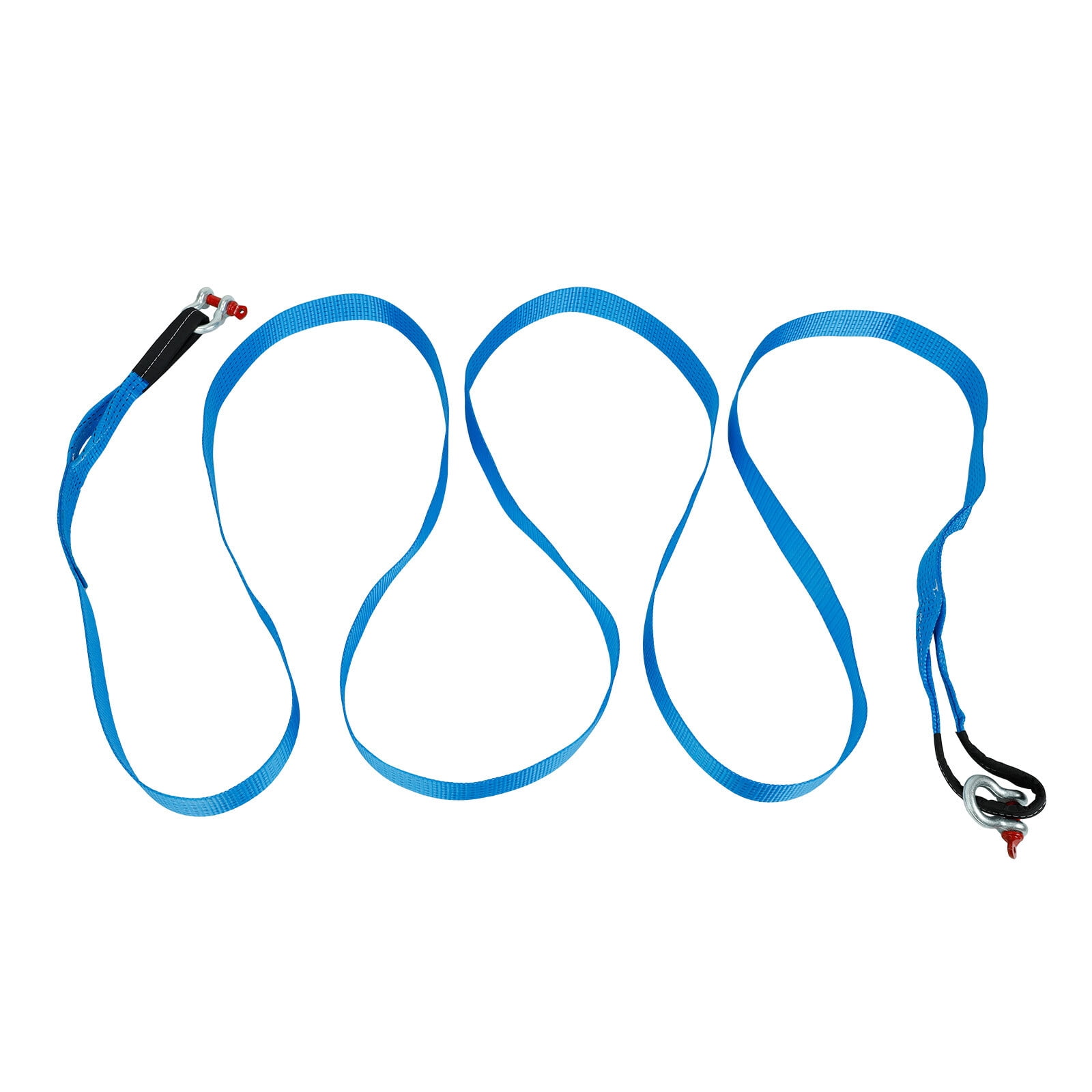 Heavy Duty Recovery Tow Rope Strap w/ D-Ring Hook 20000 LB Capacity 2" X 20'