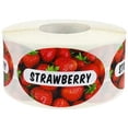 thumbnail image 1 of Strawberry Grocery Store Food Labels | 1.25 x 2" inch Oval Shape - 500 Pack | InStockLables.com, 1 of 1