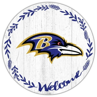 Fan Creations Welcome Circle Baltimore Ravens 100% MDF Sign