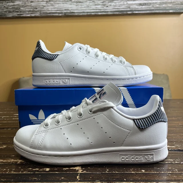 Ad-id-as Originals Stan Smith White/Pink/Blue Men's Shoes Size 4 BRAND NEW H04333