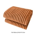 thumbnail image 3 of 79x59" Lightweight Flannel Throw Blanket - All-Season Microfiber Ribbed Sofa Decor (2.09lb, 6 Colors), 3 of 6