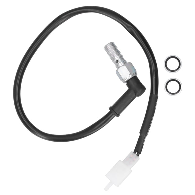 Interruptor de luz de freno de presión hidráulica de acero, paso de pernos M10x1,25 para sistema de freno hidráulico de línea única (con enchufe)