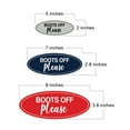 thumbnail image 5 of Signs ByLITA Oval Boots Off Please Sign (Brushed Silver) - Small, 5 of 6