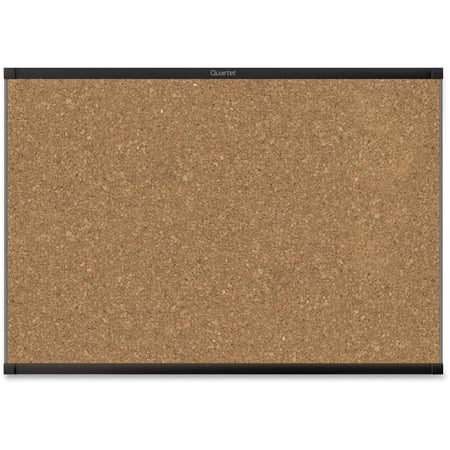Quartet Prestige 2 Magnetic Cork Bulletin Board 6 x 4 Black Finish Aluminum Frame MC247BP2