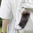 thumbnail image 3 of Ziurtnc Faux Raccoon Tail Keychain Soft Artificial Fur Tail Pendant Decorative Raccoon Tail Keyring Backpack Keychain Ornament Bag Decoration, 3 of 8