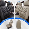thumbnail image 5 of DIKSOAKR 2 Front Car Seat Covers for Nissan Altima 2009-2024 2025 Faux Leather Seat Covers Breathble Waterproof Automotive Seat Cushion (2 Seat, Beige), 5 of 7
