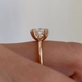 thumbnail image 2 of Cora Jewellery 3CT Double Prong Oval Moissanite Hidden Halo Engagement Ring For Women, 14K Rose Gold, 2 of 6