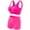 Hot Pink, variant on Njoeus Bras Women's Sports Bras Women's Wire Free Push Up Bras Seamless Comfort Breathable Wireless Sports Bra and Panty Sets for Women Underwear Set Womens Sports Bra