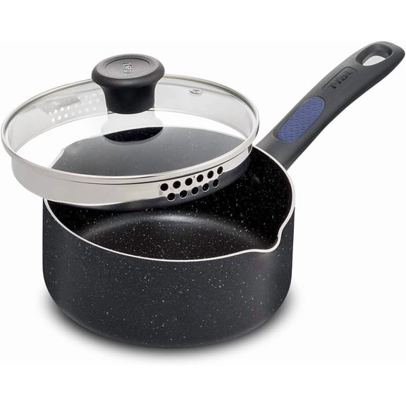 T-FAL Signature 2qt Saucepan B2922374, Black