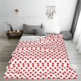 thumbnail image 5 of Bingfone Red Cross Print Flannel Fleece Blanket Throw Blanket for Bed,Sofa,Couch,Travel,Camping(50"x40" ), 5 of 8