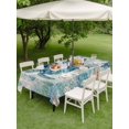 thumbnail image 4 of Outdoor Tablecloth with Umbrella Hole for Patio/Picnic/Party/Camping, Underwater Turtle Waterproof Table Cloth Rectangle Table Cover Washable, Coastal Coral Starfish Summer Ocean Reefs (52"x 70"), 4 of 8