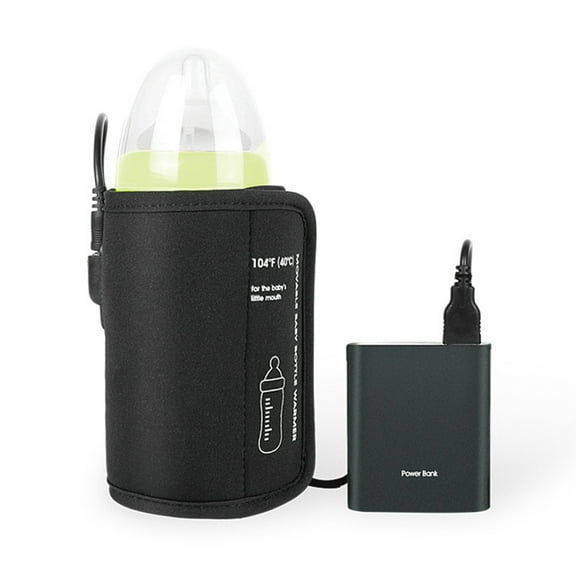 FOMIYES Travel Bottle Warmer Black Carbon Fiber Material with Automatic Temperature Control