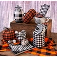 thumbnail image 2 of Boston International Decorative Tabletop Fabric Pumpkin, Medium, Black & Orange, 2 of 3