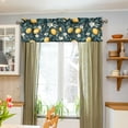 thumbnail image 3 of Yayeee Kitchen Valance Rod Pocket 54" x 18" Living Room Window Curtain, Blue Floral Lemons, 3 of 6