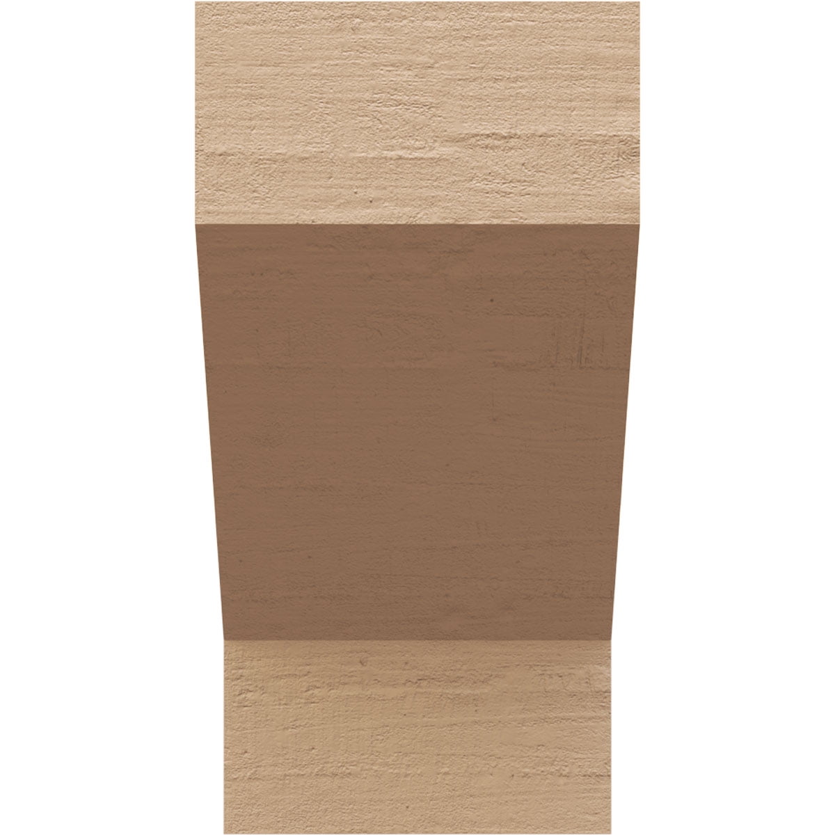 6"W x 6"D x 12"H Wide Clemmons Rough Cedar Woodgrain TimberThane Corbel, Primed Tan