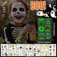 thumbnail image 2 of Tatuajes temporales de Halloween, pegatinas de tatuajes de fantasmas de calabaza para niños, tatuajes falsos, suministros para fiestas de Halloween para niños, decoraciones para niños y niña, 2 of 4