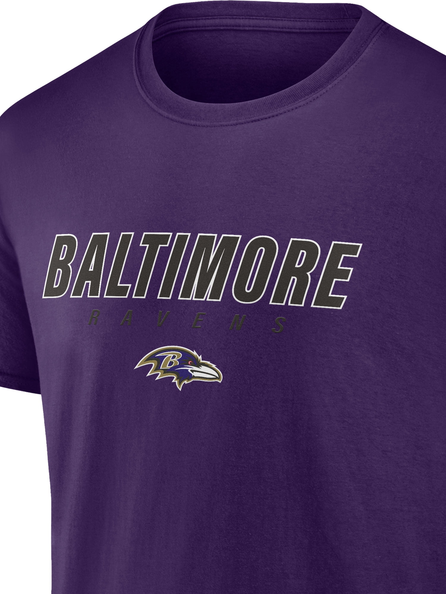 NFL Baltimore Ravens Men's Cotton Purple Short Sleeve T-Shirt