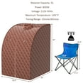 thumbnail image 2 of Patiojoy Portable Steam Sauna Spa Household Personal Sauna Tent with 9-Level Temperature &Timer Coffee, 2 of 5