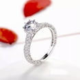thumbnail image 3 of 2CT Round Cut Hollow CZ Band 925 Silver Women's Wedding Engagement Ring Size 4-9, 3 of 5