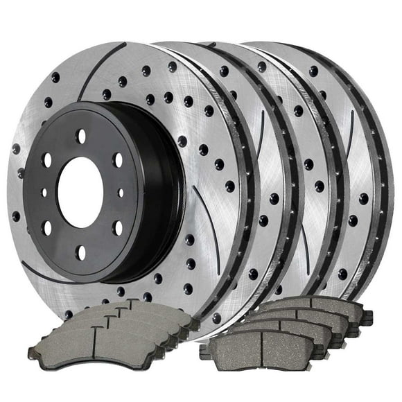 Kit Freni Completo Per Chevy Trailblazer, GMC Envoy - Dischi Anteriori 12.01" E Posteriori 12.80", Pastiglie Ceramiche, 10 Pezzi - Foto 9