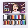 thumbnail image 2 of Face Paint Kit Water Activated Colors Set Professional Split Cakes Paint Palette Set with 2, 2 of 8
