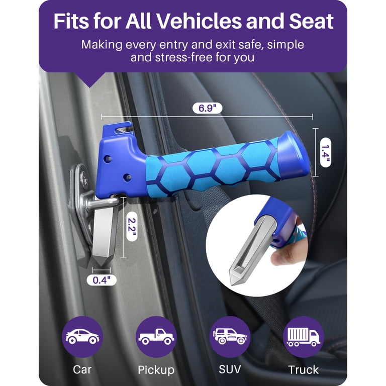 KEKOY 3 Pack Car Door Handle for Elderly, 4 in 1 Multifunctional