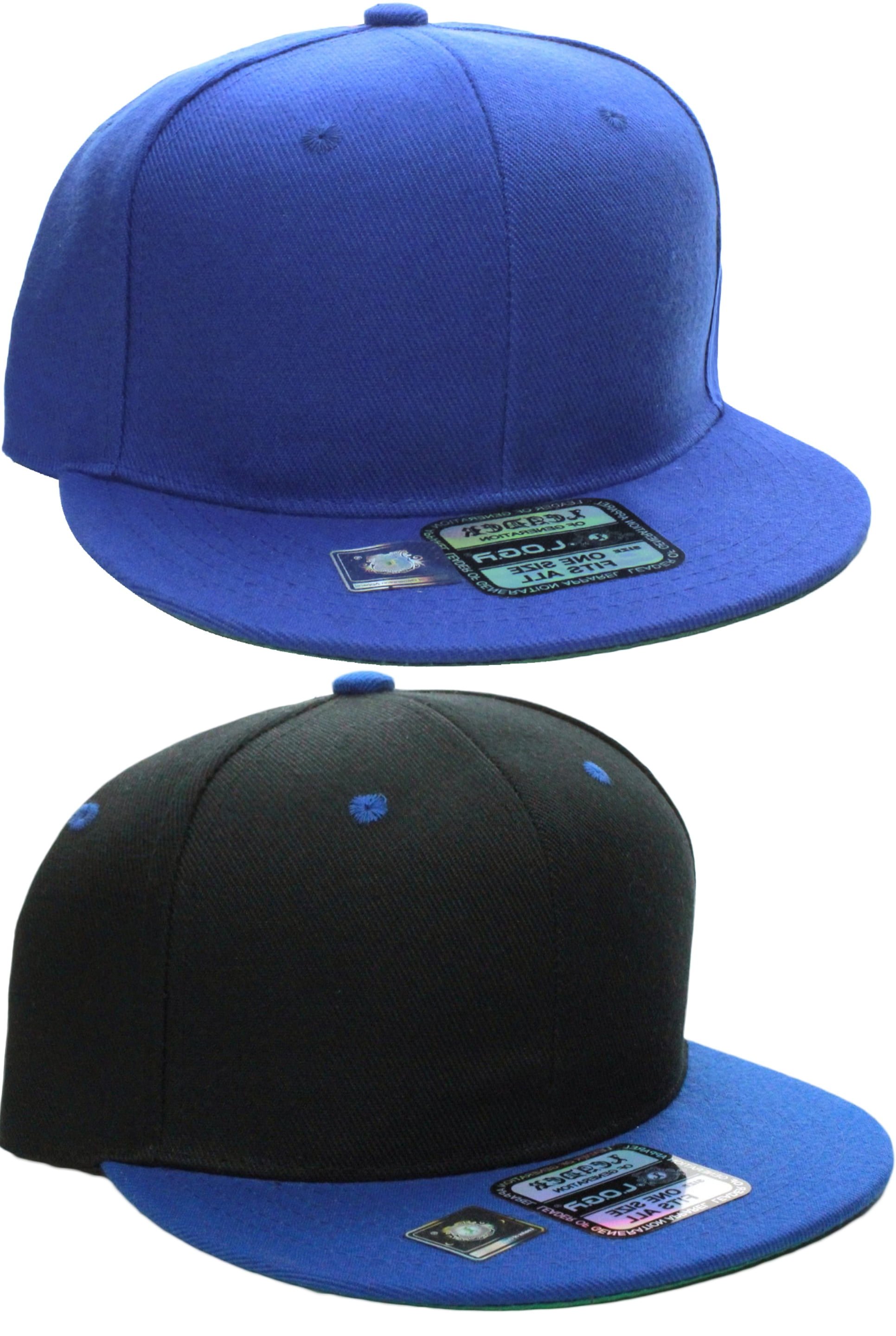 L.O.G.A Plain Flat Bill Visor Blank Snapback Hat Cap with Adjustable