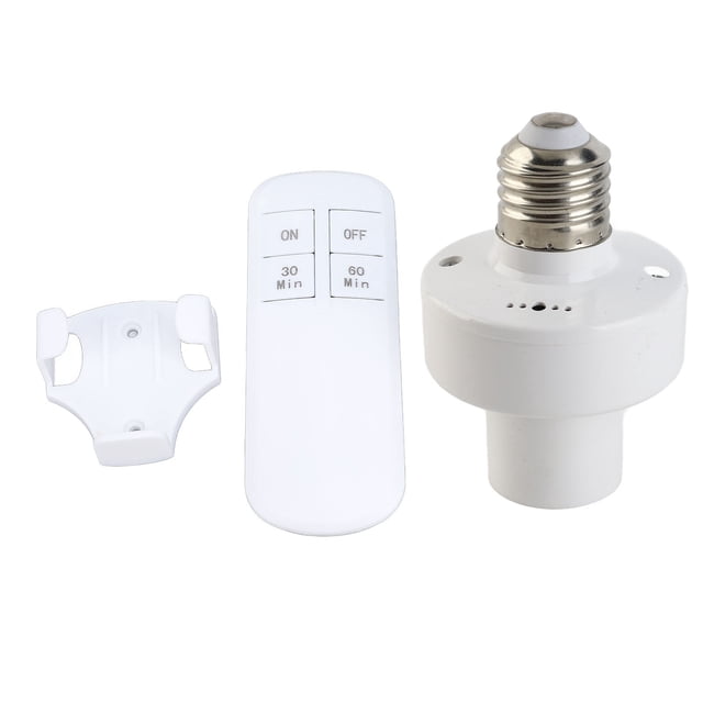 Atornille El Portalámparas E26 E27, Casquillo De Bombilla Con Control Remoto ABS Moderno Para Garaje