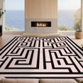 thumbnail image 2 of Design&I 8'x10' Washable Area Rug Snag-Free Pink Maze Inspired Geometric Interlocking Grid Motif Abstract for Dining Room, Large Office, Lounge, 2 of 7