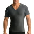 thumbnail image 2 of INSTA SLIM Mens Compression Short Seeve V-Neck Shirt, Color: Royal, Size: M (VA0001-ROY-M), 2 of 15
