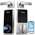 thumbnail image 1 of Cerradura inteligente Wi‑Fi Philips con manijas y teclado con huella digital, 1 of 8