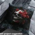 thumbnail image 2 of Castle Fairy Rose Skull Fabric by the Yard 1 Yard for Teens,Gothic Style Home Decor Fabric by the Yard,Happy Halloween Room Decor Fabric by the Yard,Breathable Home Decor, 2 of 6