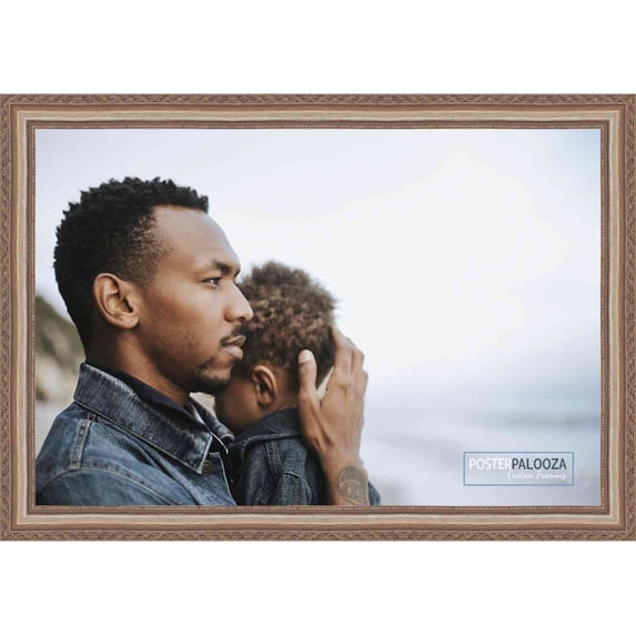20x16 Traditional Antique Silver Complete Wood Picture Frame with UV Acrylic, Backing, & Hardware