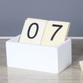 thumbnail image 2 of Vintage Wooden Perpetual Calendar Eternal Block Planner Photography Props Month Week Date Display Home Office Desktop Decoration, Style 4, 2 of 7