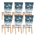 thumbnail image 2 of YAZAOO Chair Covers Set Home Kitchen Reindeer Soaring on The Blue Sky Pattern Party Decor Seat Back Cover Protector, 2 of 6
