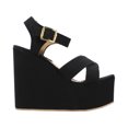 thumbnail image 2 of Sandalia De Plataforma Para Mujer Curry Negro Con Hebilla Platonia  CATALINA-03-NEGRO, 2 of 8