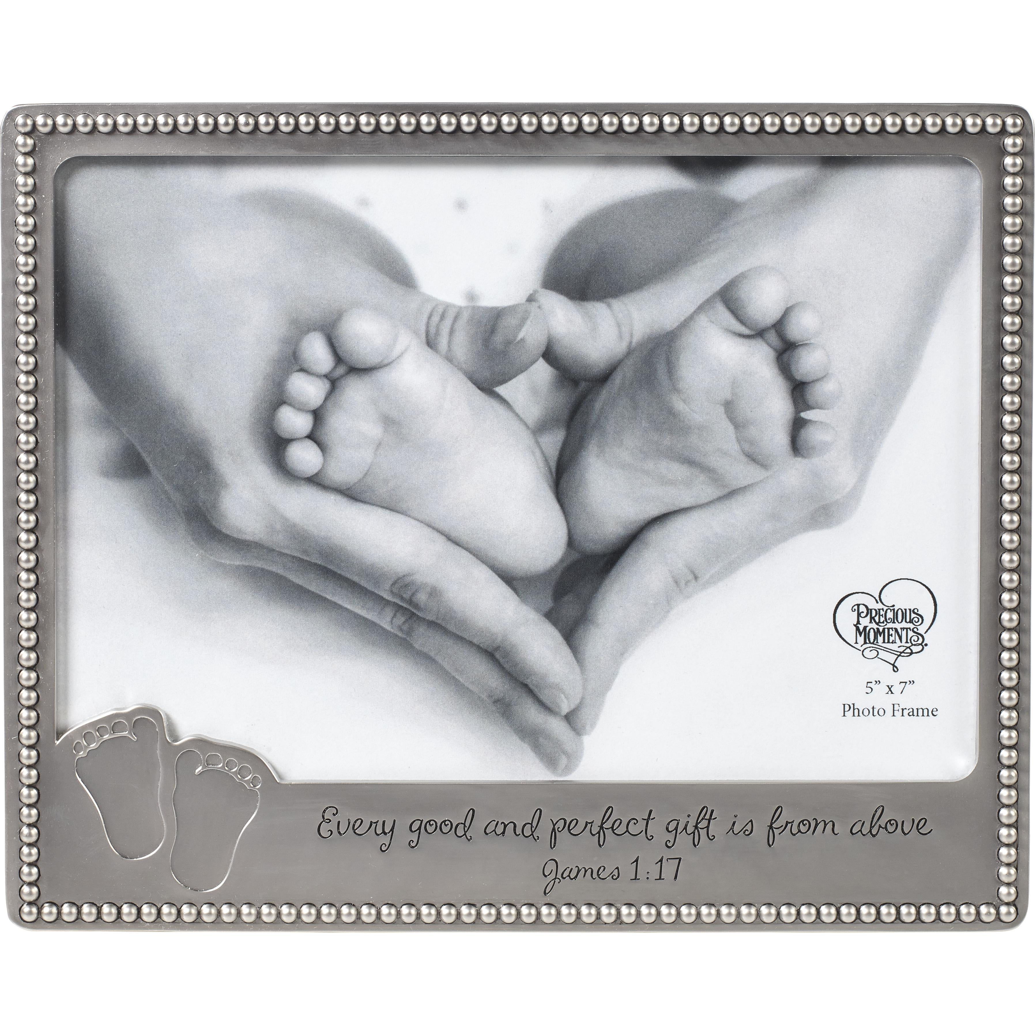 Precious Moments Every Good And Perfect Gift Is From Above Baby Footprints Zinc Alloy Photo Frame 172415