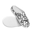 thumbnail image 3 of Rateoe Hand Drawn Snake Print Women's Men's Cotton Knit Slippers Lightweight Memory Foam Indoor House Shoes with Anti-Skid Sole-37/38, 3 of 7