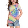 thumbnail image 2 of Ashirexll T-Shirts pour Filles à Manches Courtes Imprimés Col Rond Demi-Manches Haut pour Enfants Décontracté Polyvalent, 2 of 5