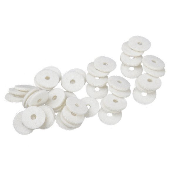BIBABLYKE 90Pcs Piano Rings Gaskets, Soft Wool Felt Discs Piano Small Tuning Tools, Piano Felt Regulating Keyboard Balance Washers