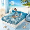 thumbnail image 4 of Manfei Underwater Ocean Seal Twin Sheet Sets for Kids Boys and Girls, Marine Life Print Bedding 3pcs, 1 Flat Sheet, 1 Fitted Sheet and 1 Pillowcase, 4 of 6