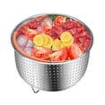 thumbnail image 2 of 304 Stainless Steel Rice Cooker Steam Basket Pressure Cooker Anti-scald Steamer Multi-Function Fruit Cleaning Basket, 2 of 10