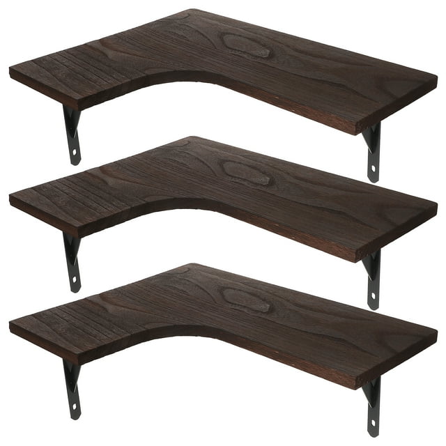 Corner Floating Shelf 1 Set Corner Floating Shelf Wallmounted Rustic