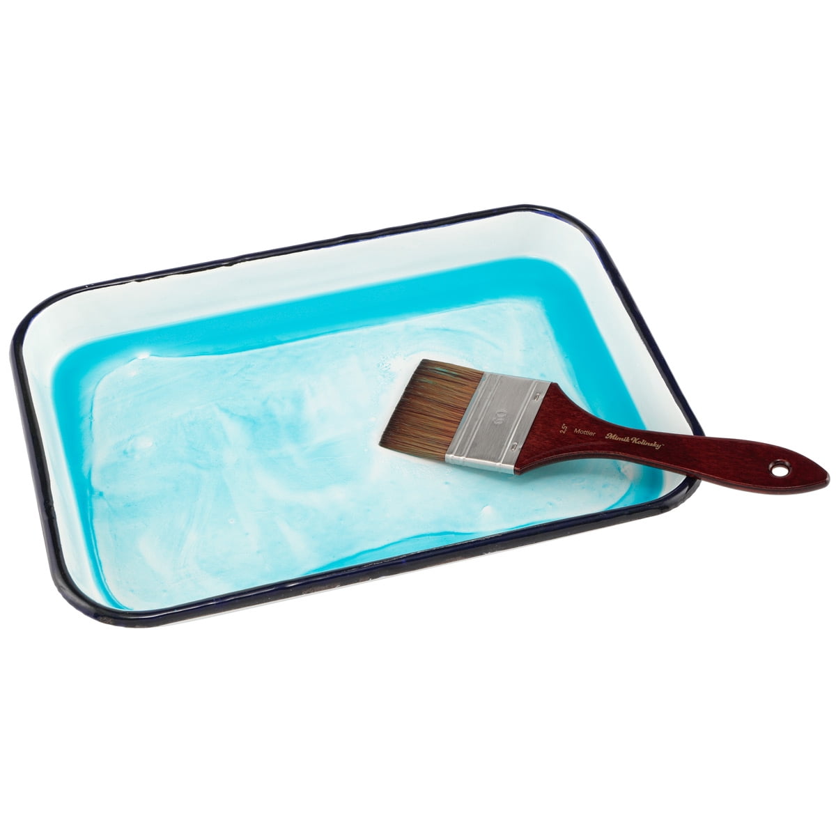 Creative Mark Butcher Tray Palette - 7.5" x 11" - Triple coated Enamel Tray Palette for Painting, Color Theory, Mixing, and More